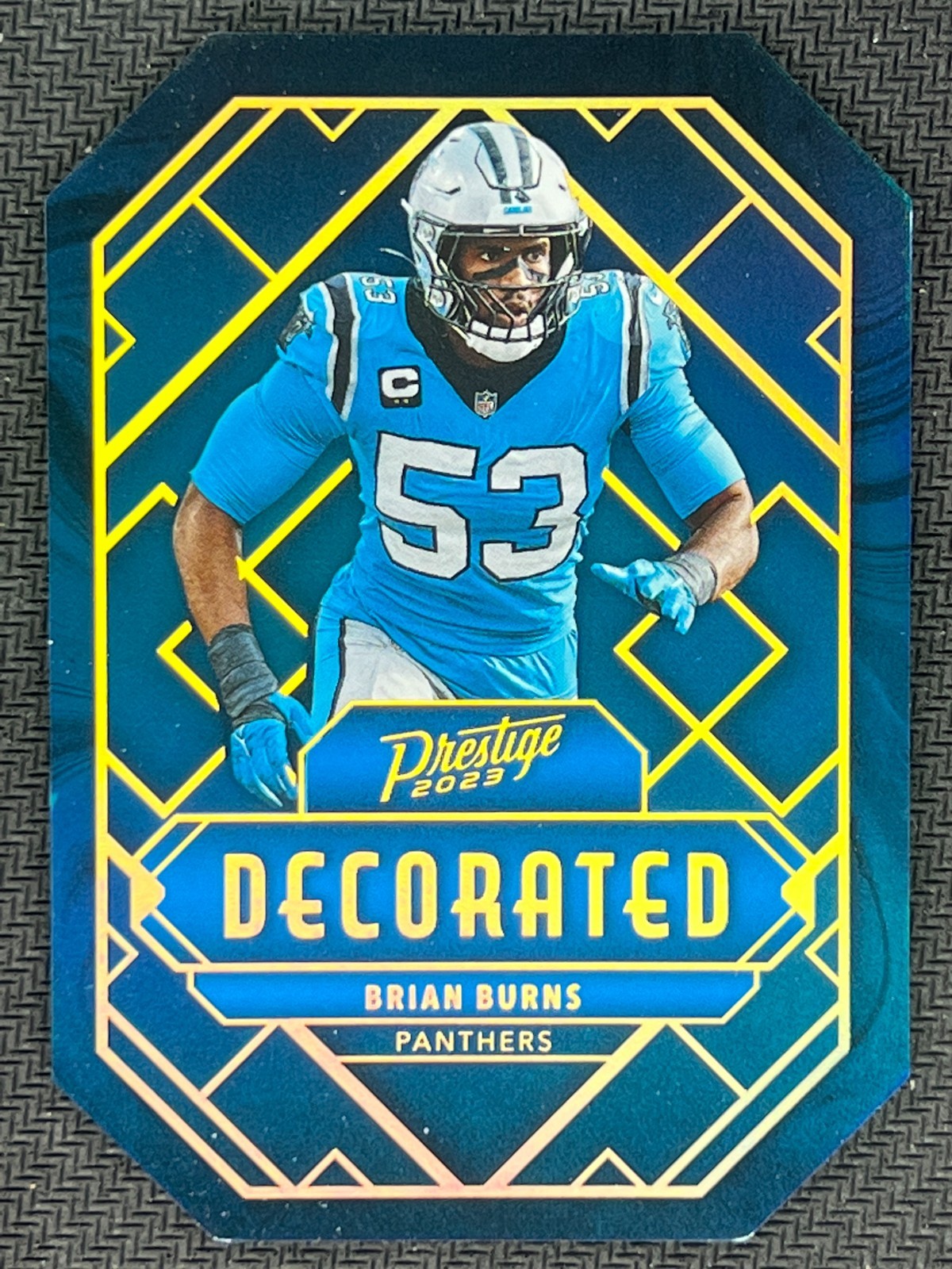 2023 Prestige Decorated Die-Cut #D-4 Brian Burns Panthers