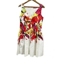 Eliza J Watercolor Floral Sleeveless Dress