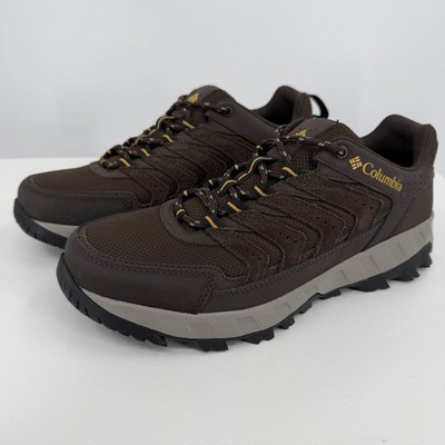 Columbia Men's Strata Trail Low Waterproof Hiking Shoes size 9 Cordovan YM4686