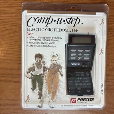 Precise International Comp U Step Electronic Pedometer New Sealed Vintage.