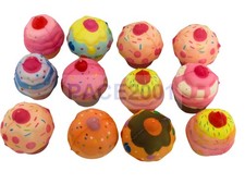One Dozen 2 Inches Squishy Cupcake Toys in Assorted Styles 12 per order