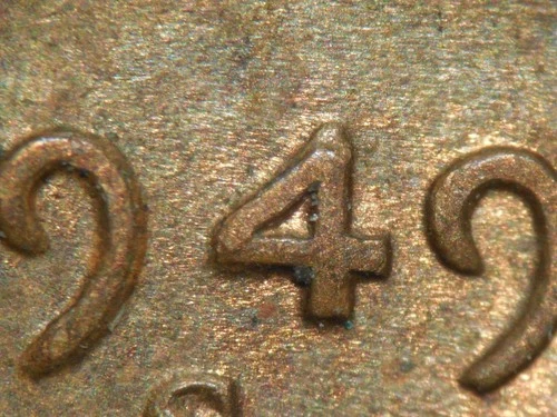 HIGH GRADE MINT ERROR 1949-S  LINCOLN WHEAT CENT DDO#1  FS#101  AU/RB