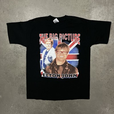 Vintage 90s Elton John The Big Picture Double Sided Band Concert T  