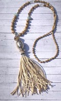 Long Beach Tassel Statement Necklace Boho Aquamarine Jewellery Gifts For Her Long Beach Tassel Statement Necklace Boho Aquamarine Jewellery Gifts For Her