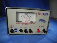 TUCKER TM-3000UV METER, SWR & RF POWER, 60-500 MHZ, VHF UHF 30/300W, PEAK/AVG.