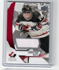 Jamieson Rees 2019 Upper Deck Team Canada Juniors Jersey Card #68 Jamieson Rees 