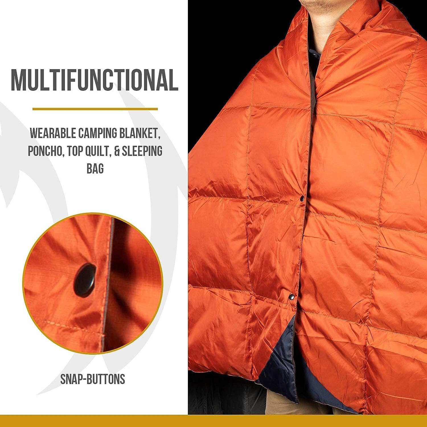 Down Camping Blanket, Cold Weather Packable Puffy Backpacking