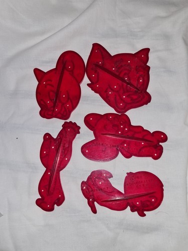 1956 Vintage MGM Cartoon Character Cookie Cutter Set of 5 Tom & Jerry Tuffy + - Picture 6 of 7