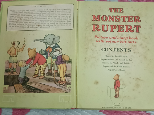 LIBRO DE COLECCIÓN: EL MONSTRUO RUPERT UN CUENTO Y LIBRO ILUSTRADO CON 200 RECORTES EN COLOR - Imagen 2 de 9