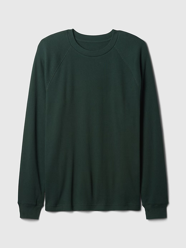 NWT - GAP Men's Green Soft Waffle Knit Crewneck T-Shirt, Sz Medium - $39 - Picture 5 of 8