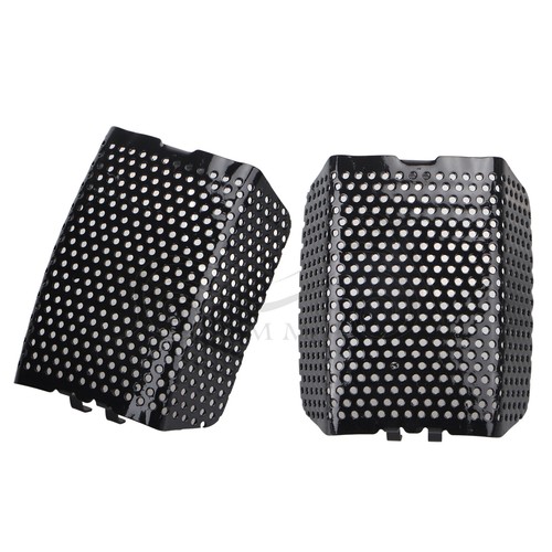 Inserciones de pantalla de pinza delantera de acero inoxidable 304 negras para Harley Road King FLHR - Imagen 9 de 12