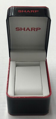 #ad SHARP Black Watch Box Presentation Display Storage Case with warranty $6.99