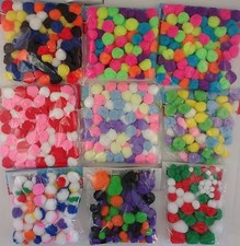 POM POMS Multicolor Christmas Easter Halloween Valentine 3/8" to 1-1/4" 60-90/Pk