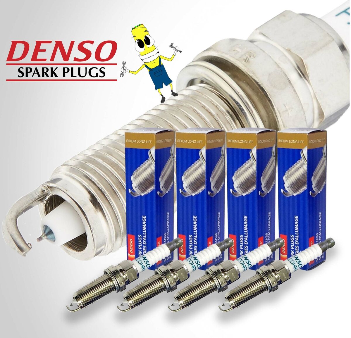 Denso (3501) ZXU22HCR8 Iridium Long Life Spark Plug - Set of Denso (3501) ZXU22HCR8 Iridium Long Life Spark Plug - Set of