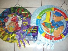 Happy 1st Birthday Party 9 Balloons Baby Bears With 15 Blue Latex Plus 9 Weights