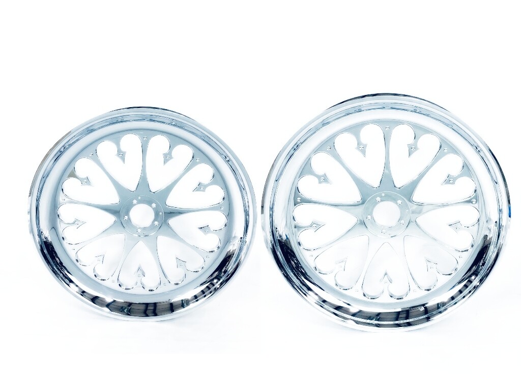 NSKY 12/15～ NINJA STOCK SIZE CHROME STILETTO WHEELS 2012-2020 KAWASAKI