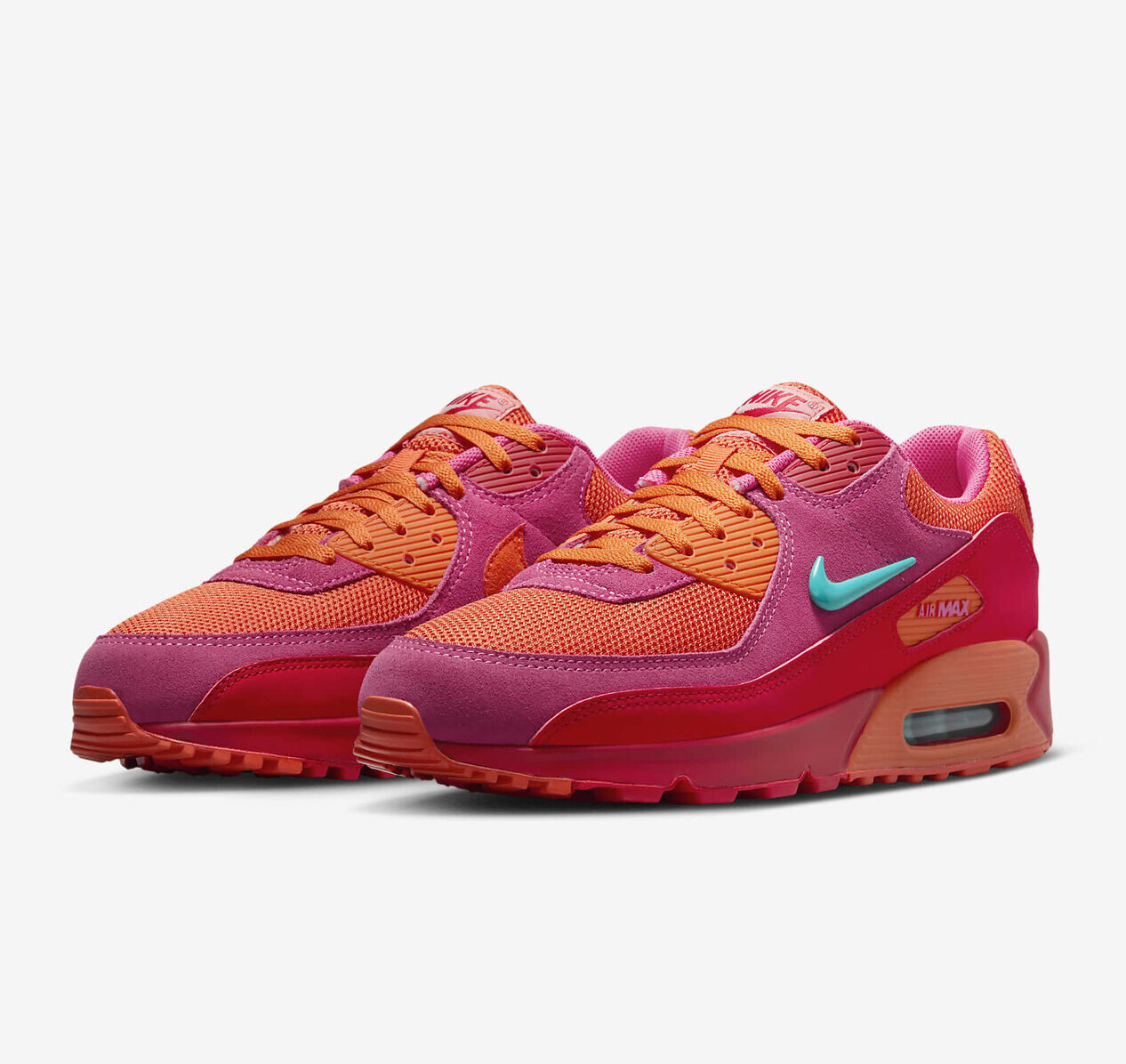 Мужские кроссовки Nike Air Max 90 Alchemy Pink из космической глины Dusty Cactus Fire Red FJ3868-600