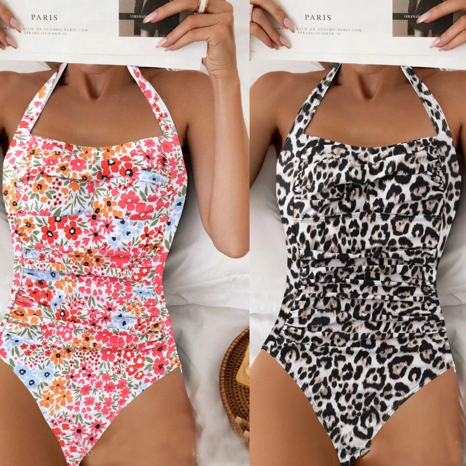 Damen Einteiler Bademode Sun Through Sonnendurchlässige Support Badeanzug Tops - Bild 3 von 4