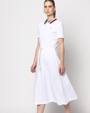 Tommy Hilfiger White Midi Polo Shirt Dress w/ Tie-Up Women's 3XL