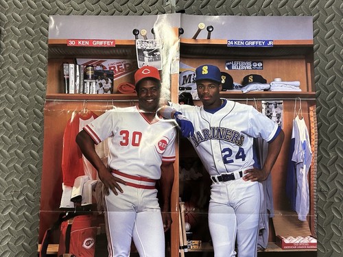 Ken Griffey JR & SR - The Next Generation 1989 Vintage Costacos Bros Poster HOF - Picture 4 of 6