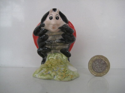 VINTAGE SELTENE BESWICK BEATRIX POTTER INSEKTENFIGUR MUTTER MARIENKÄFER BP6b