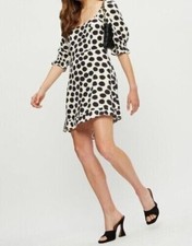 EX DOROTHY PERKINS LADIES SPOT SWETTHEART MINI DRESS PETITE (ref 228) SALE