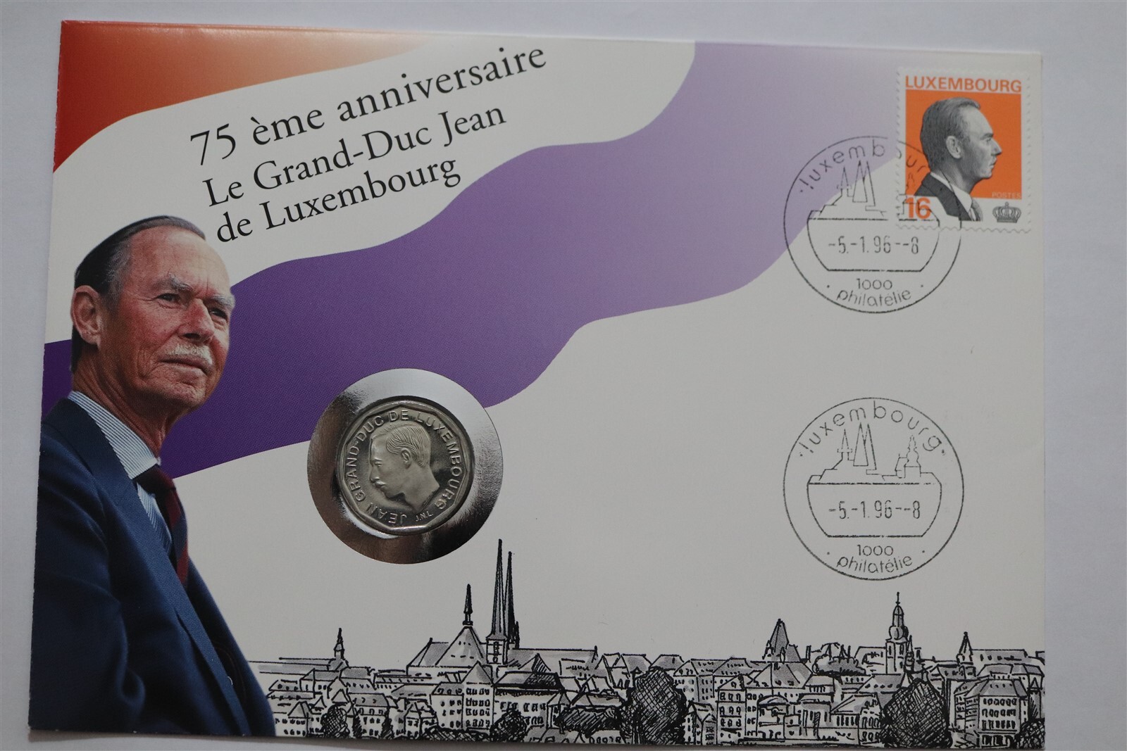 Luxembourg 50 Francs 1993 Coin Cover B62 #608 Collectible