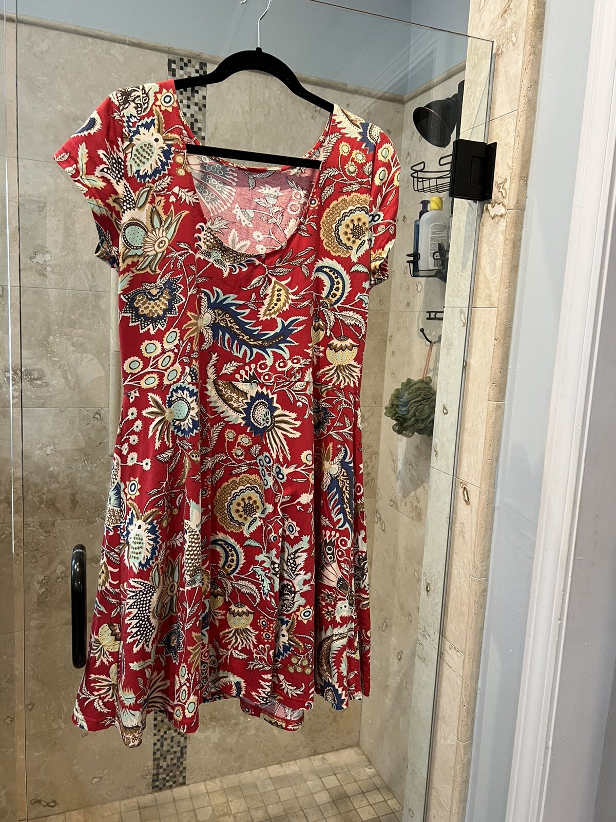 Chaps Women's Size XL Red Short Sleeve Fit Flare … - image 11