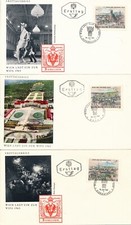 8 x Ersttagsbrief/FDC Österreich WIPA 1965     8 versch. Briefmarken (1 Satz)