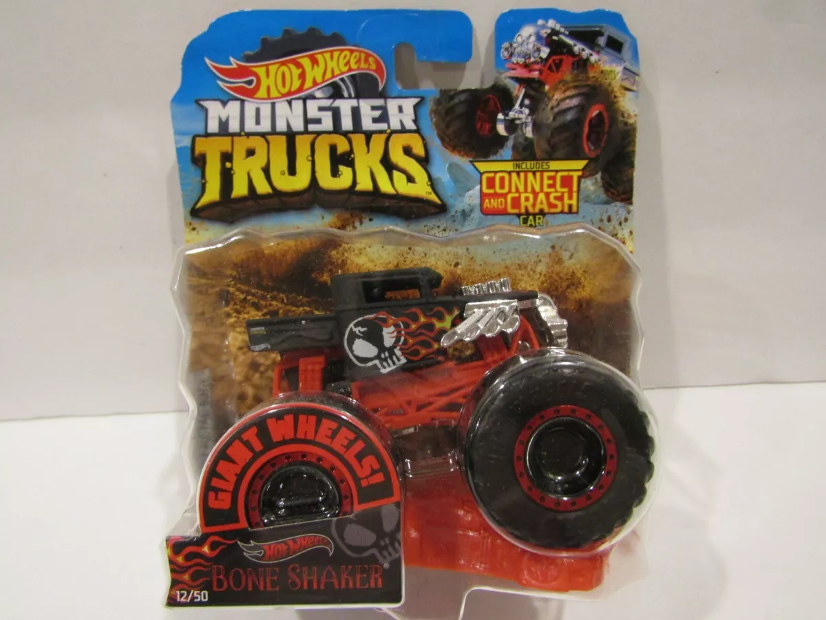 2018 hot wheels monster truck 5” bone shaker green