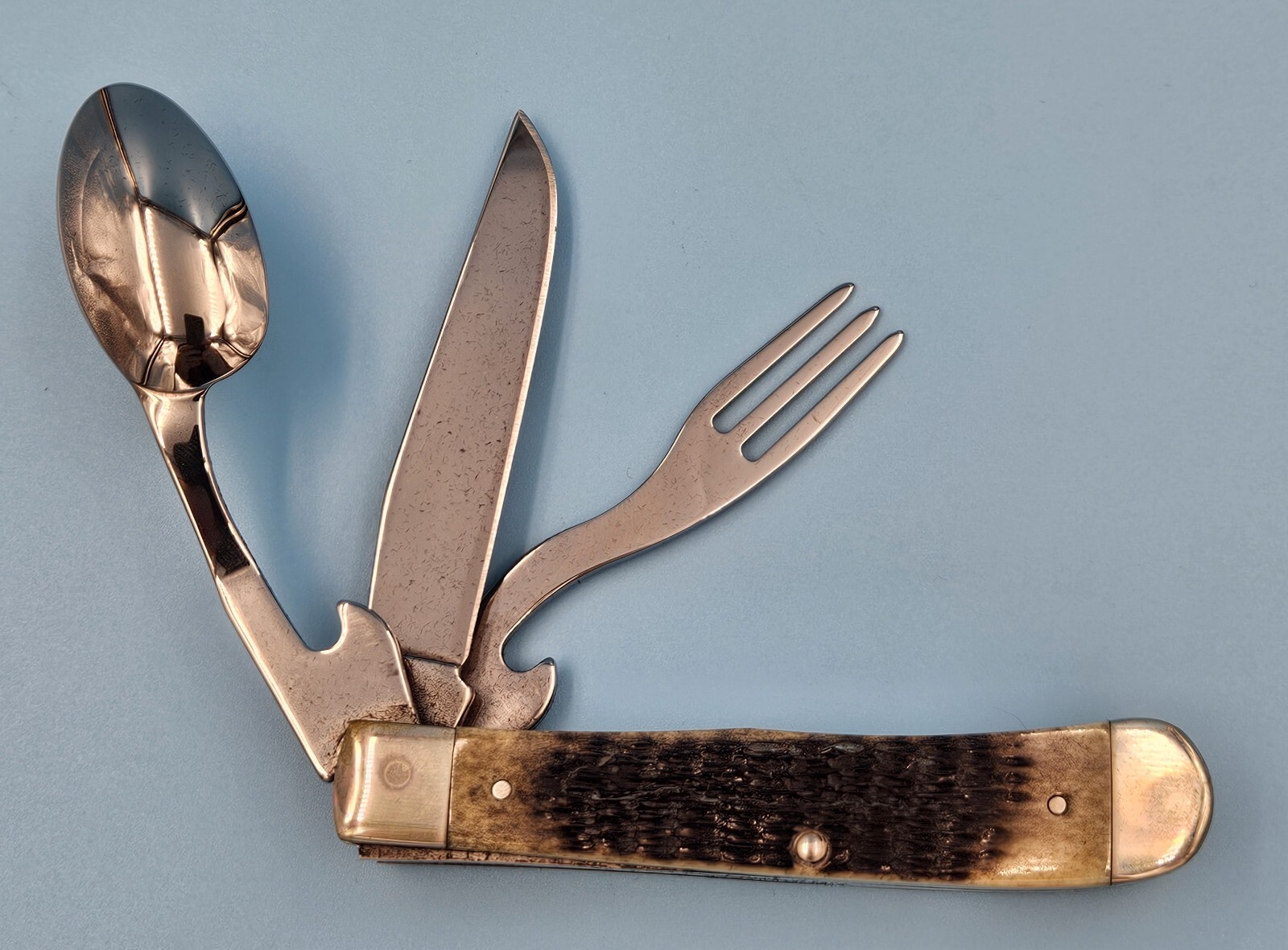 2001 Case XX 6354HB Collectors Club 3 Tool Hobo Knife Jigged Bone