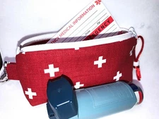 Asthma Inhaler Case Holder, Clip-on Inhaler Zipper Pouch, Rescue Puffer Carrier