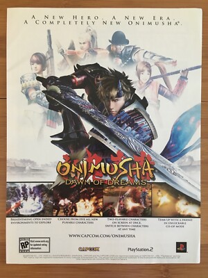 Onimusha: Dawn of Dreams PS2 Playstation 2 2006 Vintage Poster Ad Art Print RARE