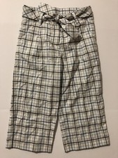 Janie And Jack Toddler Girls 2T Wide Leg Plaid Trousers