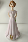 Growing Up Girls Brunette Age 13 Birthday Figurine 6.5" Pink Dress by Enesco.
