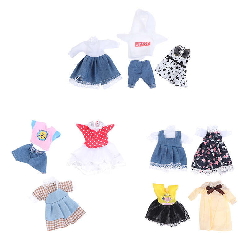 18 Dollhouse Mini Doll Clothes Skirt Suit Children DIY Doll Dress