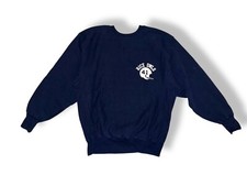 vtg 60s CHAMPION Reverse Weave Sweatshirt USA Blue Tag Rice Football Team Issue