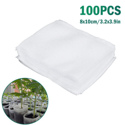 100PCS Plant Grow Bags Biodegradable Non-woven Fabric Nursery Bag Seedling Pot - Picture 15 of 20