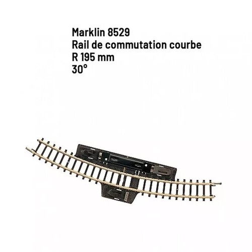 Marklin 8529 Z 7-11/16" R195 mm. 30° Curved Circuit Track - Picture 3 of 3