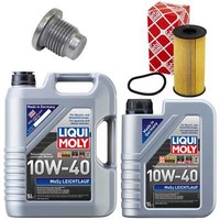 MotoröL Filter Set MOS2 10W-40 Liqui Moly 6 Liter + Schraube FüR Dacia Sandero