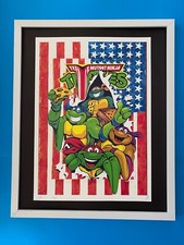 🔥Death NYC Large Framed 16x20in Pop Art Certified Graffiti Ninja Turtles USA #