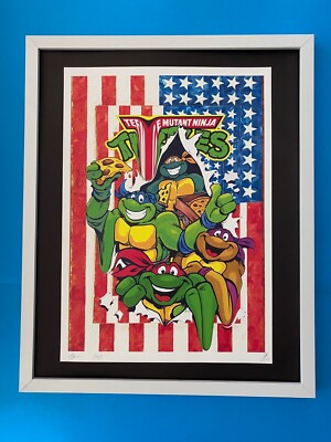 🔥Death NYC Large Framed 16x20in Pop Art Certified Graffiti Ninja