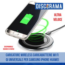 CARICATORE WIRELESS CARICABATTERIE WI FI QI UNIVERSALE PER SAMSUNG IPHONE HUAWEI