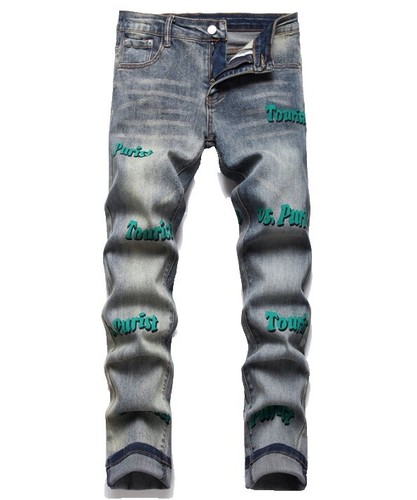 Born Fly Mens Jeans Size 40 Distressed Patch Streetwear Denim | eBay