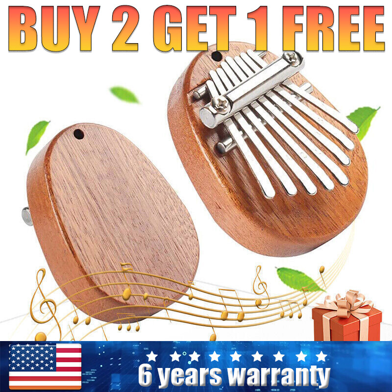 8 Keys Mini Kalimba Portable Wooden Finger Harp Thumb Piano Musical Instrument