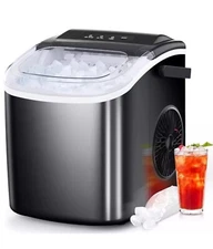 Cowsar Portable Ice Maker Machine 26lbs/24hrs Black Model Z5812SH Scoop & Manual
