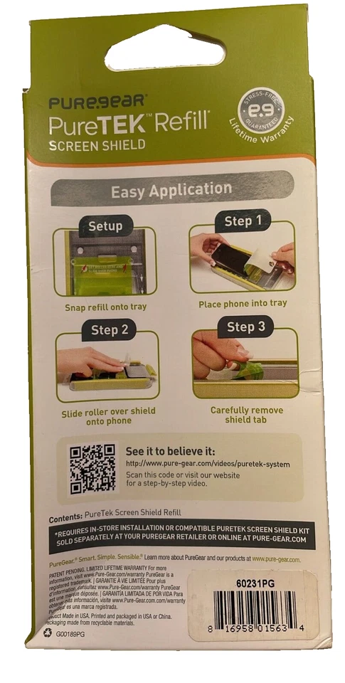 PureGear Puretek антибактериальный экран экран пополнить для iPhone 5/5с/5C, прозрачный - Изображение 2 из 4