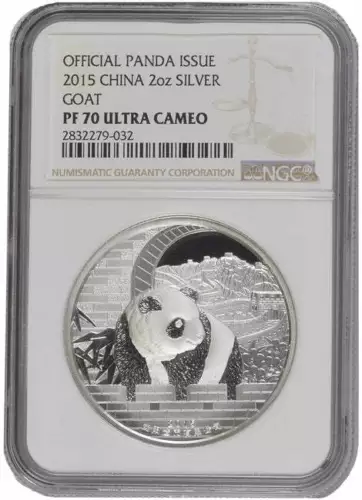 2015 China Lunar Panda Goat Silver Proof Shenyang Mint NGC 70