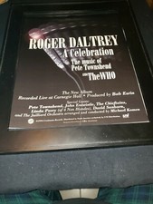 Roger Daltrey A Celebration Pete Townshend Rare Original Promo Poster Ad Framed!