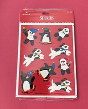 Vintage 1989 Hallmark Christmas Holiday Stickers 4 Sheets NIP